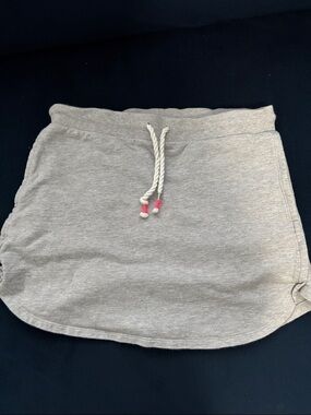 Girls' Gray Drawstring Skirt with Pockets